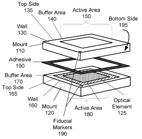Facebook Patent | Mount features that mitigate adhesive migration to an optical element