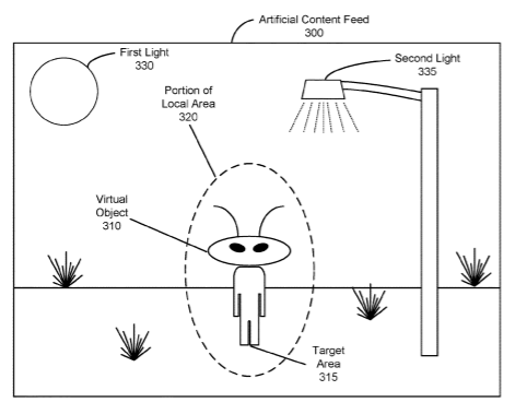 Facebook Patent | Display that uses a light sensor to generate environmentally matched artificial reality content
